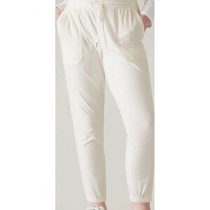 Athleta Farallon Jogger Sweatpants Women 1X Magnolia White Stretch Sport